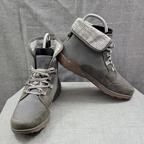 Chaco Boots Womens Barbary Chukka Waterproof Gray Hiking Boot Lace Up SZ 10.5 - Picture 1 of 11